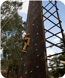 Climbing wall: Testing strength & focus